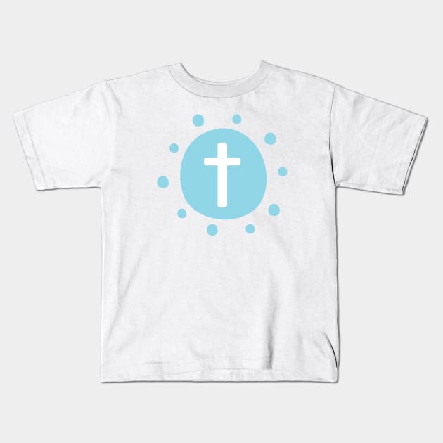 Shinning Cross Kids T-Shirt by TheMoodyDecor